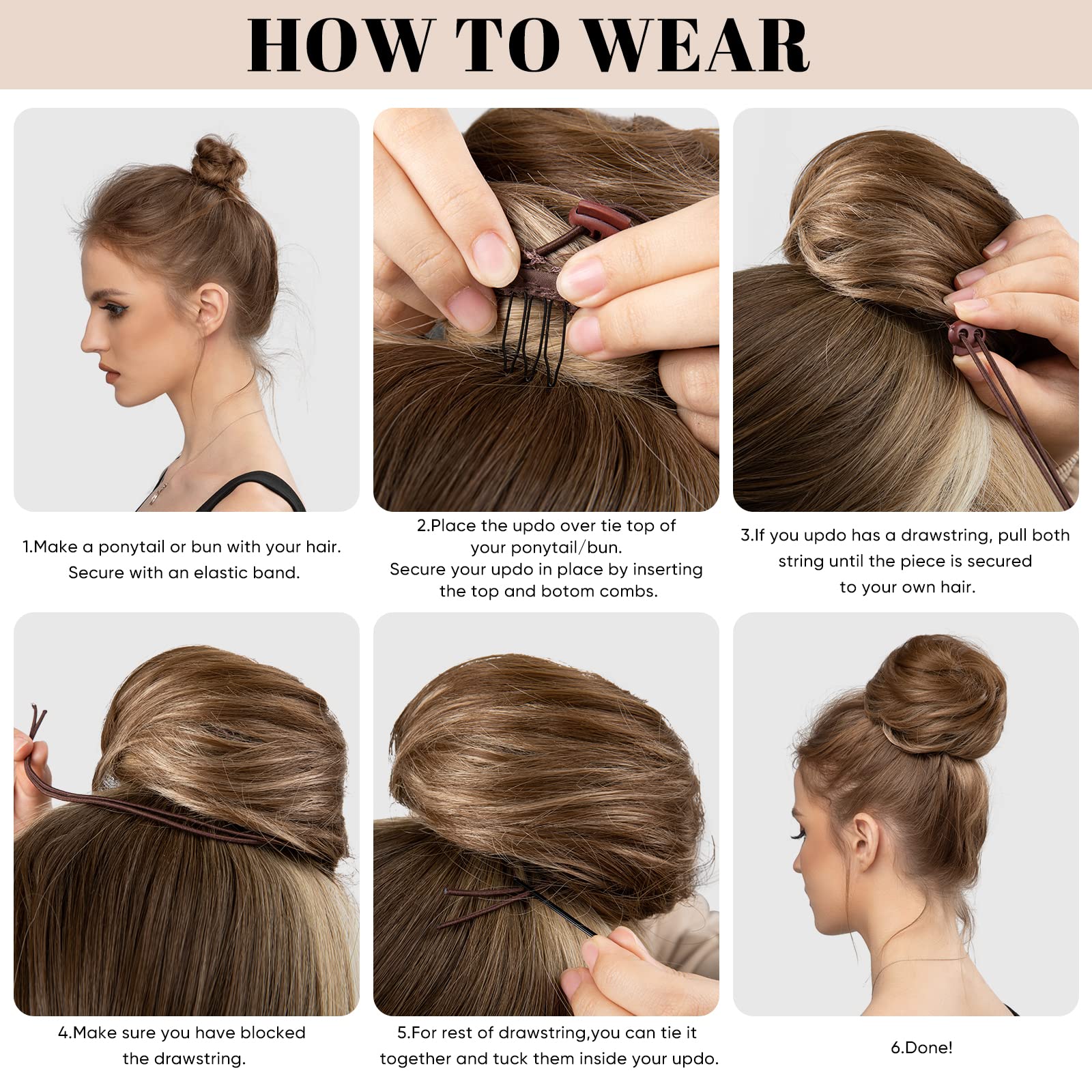 SARLA quick-styling bun demonstrates fast updo for everyday routines.
