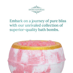 Satavi Naturals lavender bath bomb with calming aroma for stress relief