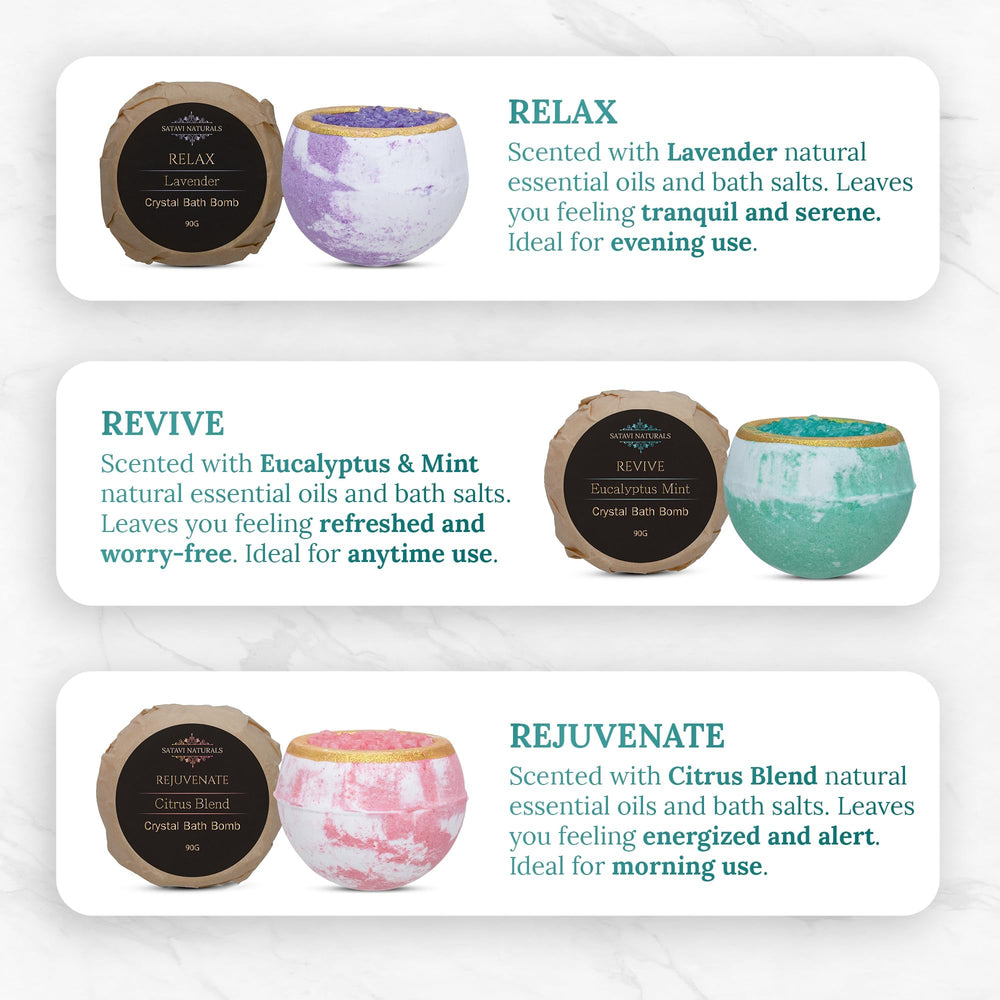Satavi Naturals relaxing bath scene with fizz and soothing aroma