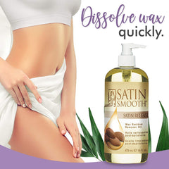 SATIN SMOOTH after-wax residue removal helps leave skin clean.