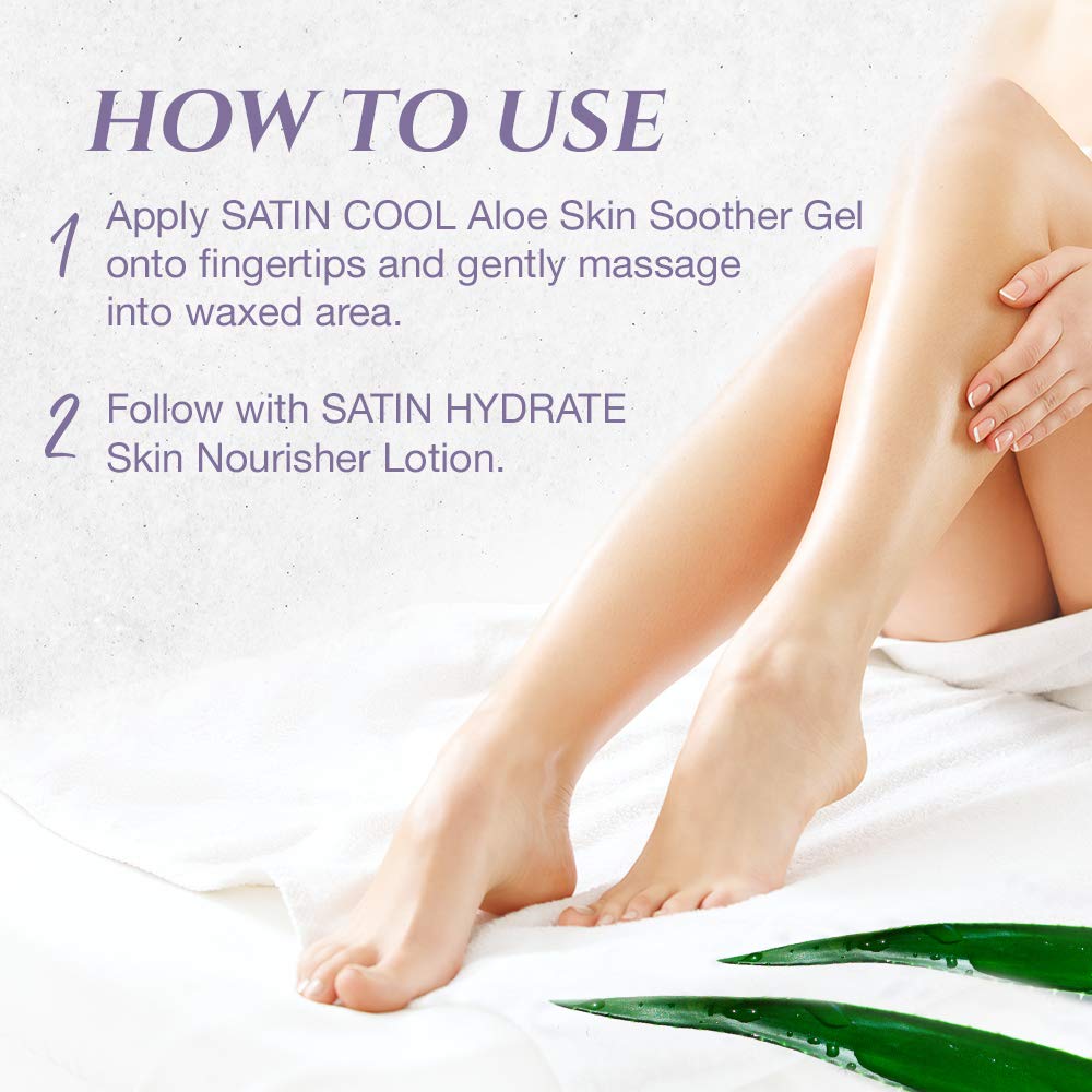 SATIN SMOOTH Aloe Vera Gel packaging highlights a generous 16 oz size
