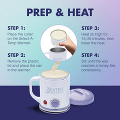 Satin Smooth gentle zinc-oxide wax detail emphasizing sensitive-skin comfort during delicate areas.