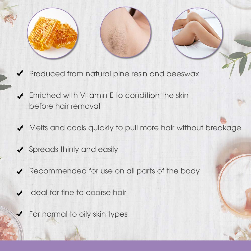 SATIN SMOOTH Honey Wax on dry skin showing comfortable waxing results.