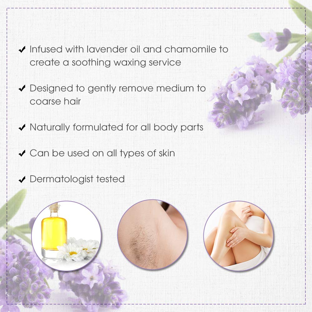 SATIN SMOOTH Lavender Wax with chamomile aroma for a calming waxing experience