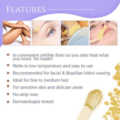 Satin Smooth pebble wax melt control demonstrates pourable texture.