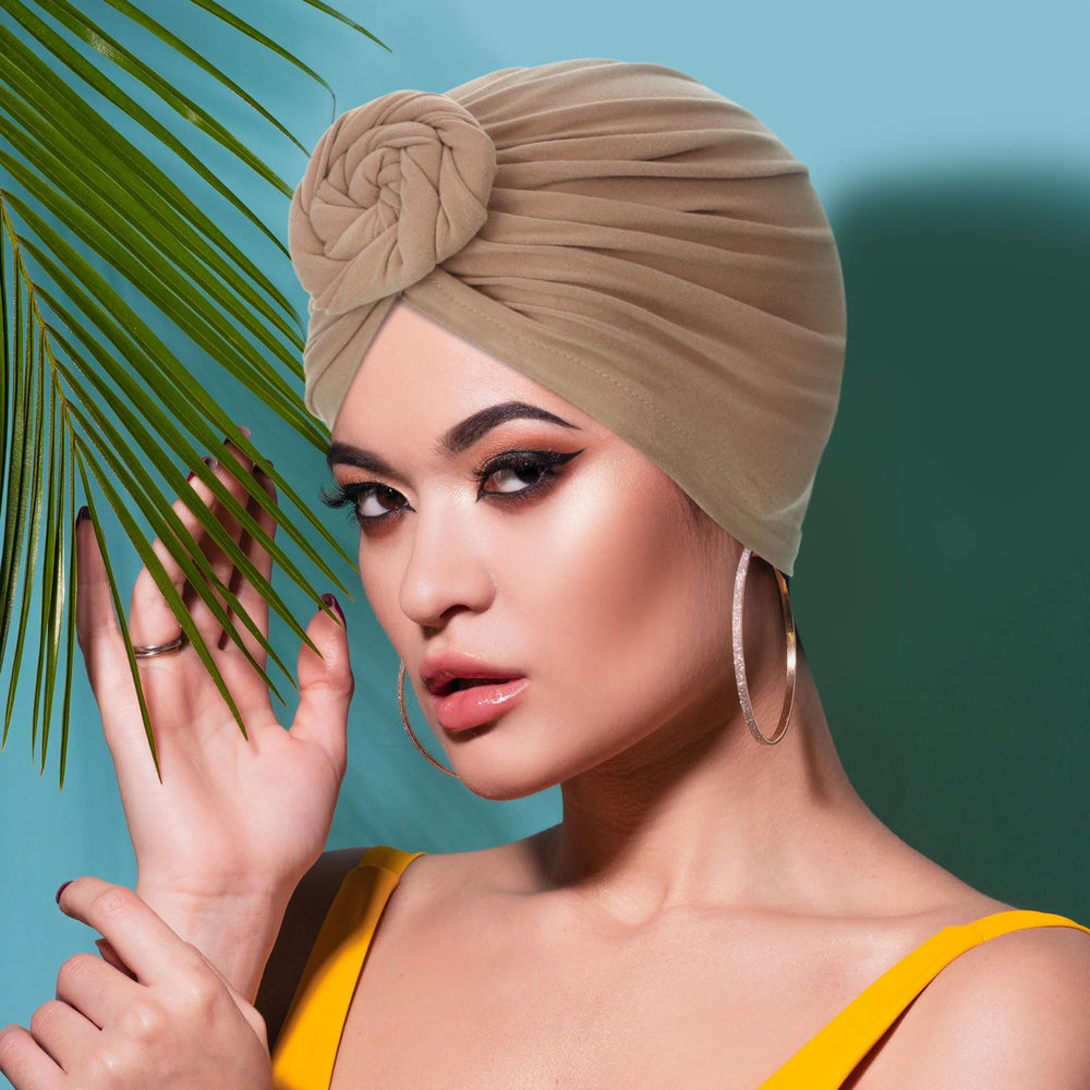 SATINIOR knot-design headwrap adds fashionable focal point with effortless pre-tied style.