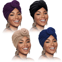 SATINIOR African headwrap in purple showcases versatile, breathable styling for daily wear.