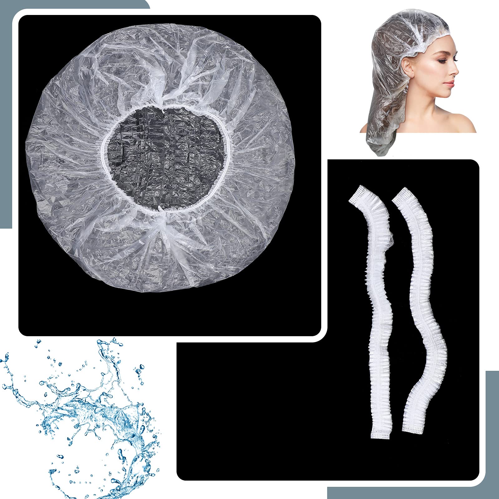 SATINIOR clear-cap shows hair while protecting it during baths