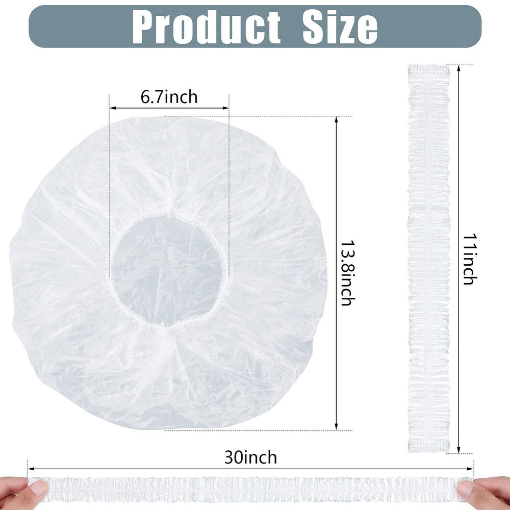 SATINIOR long-length shower cap measures 22 by 36.5 inches for thick hair