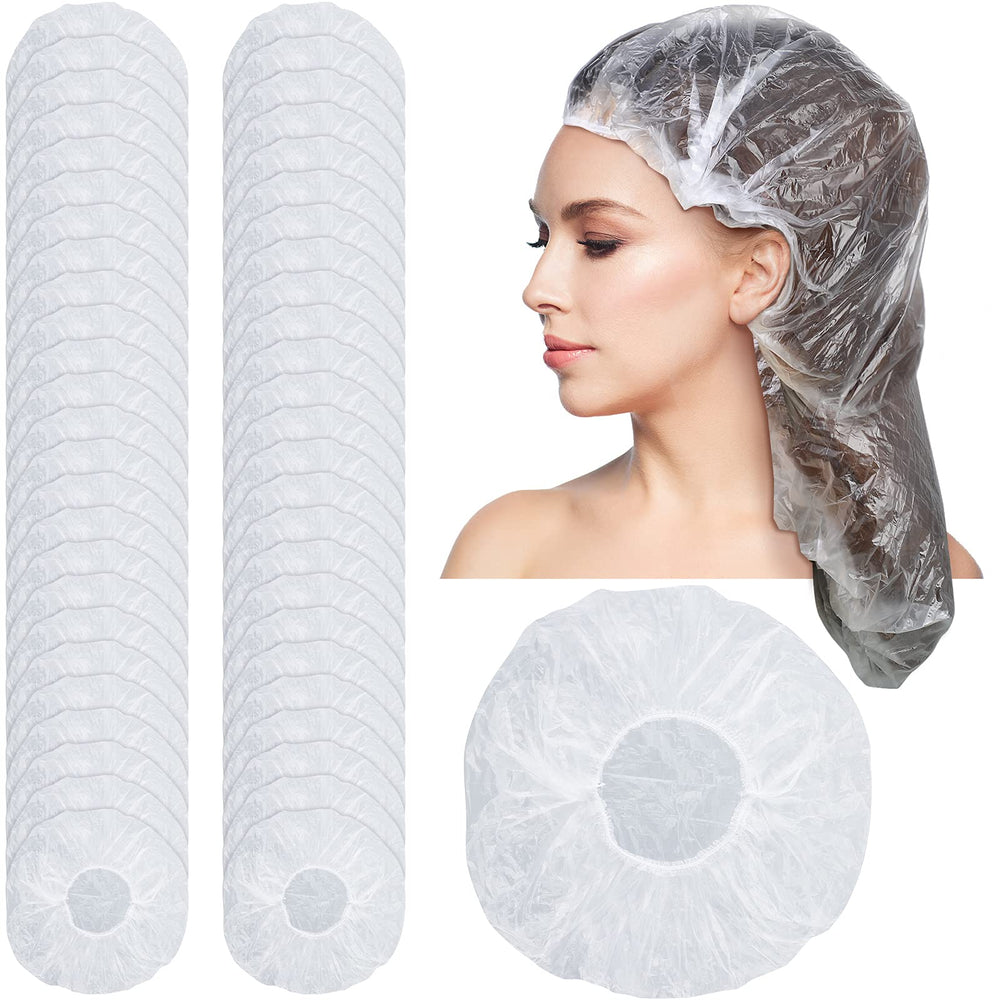 SATINIOR disposable shower cap, 50-count packaging, convenient for travel and hygiene