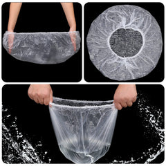 SATINIOR PE-material shower cap is tear-resistant for reliable salon use