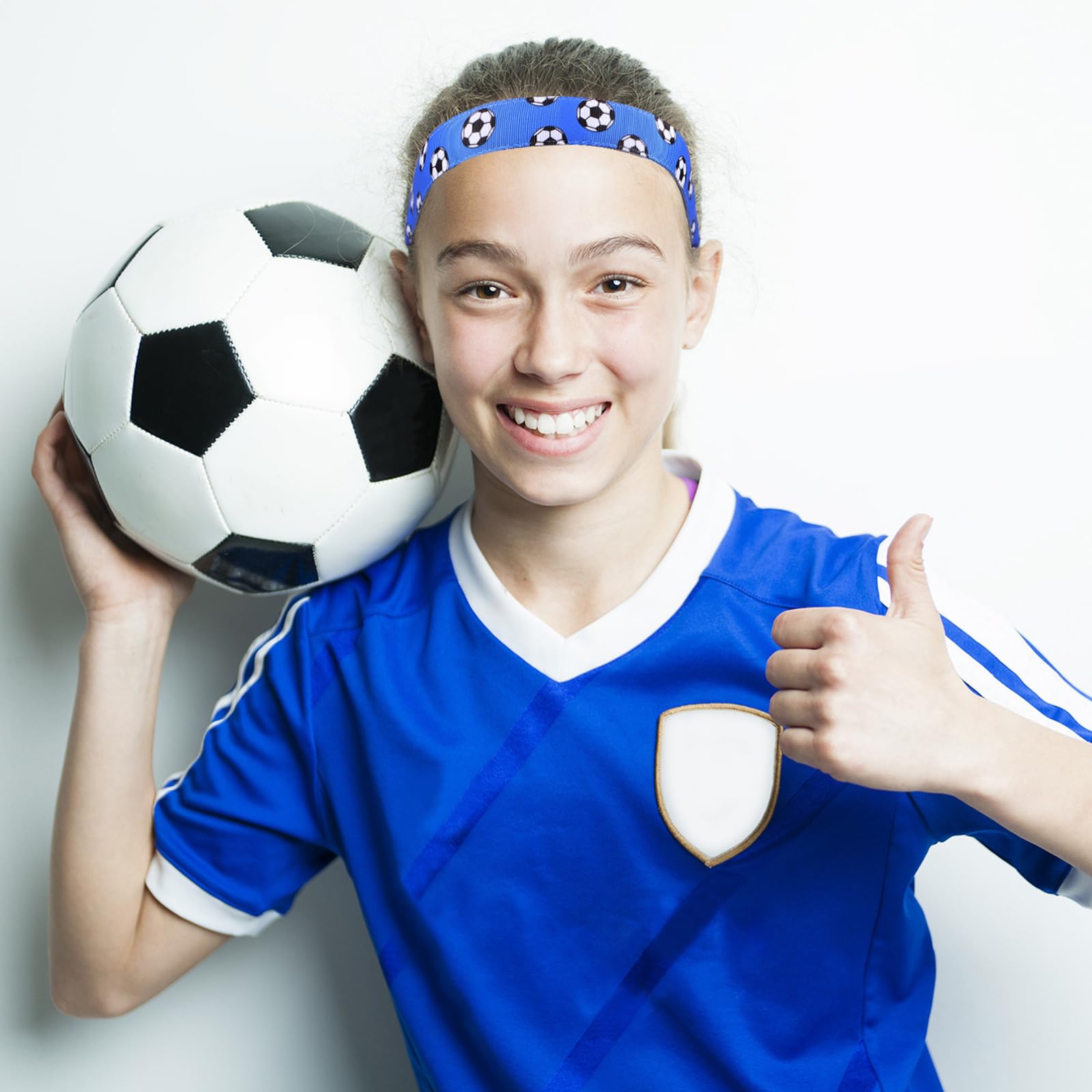 SATINIOR soccer headband with non-slip velvet lining prevents slipping during runs.
