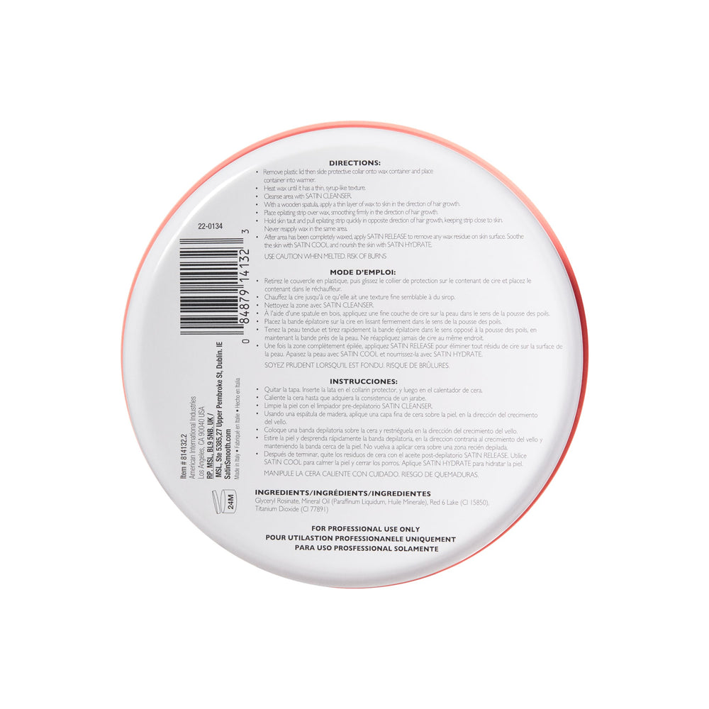 SATIN SMOOTH Deluxe Cream Wax 14 oz packaging with product name