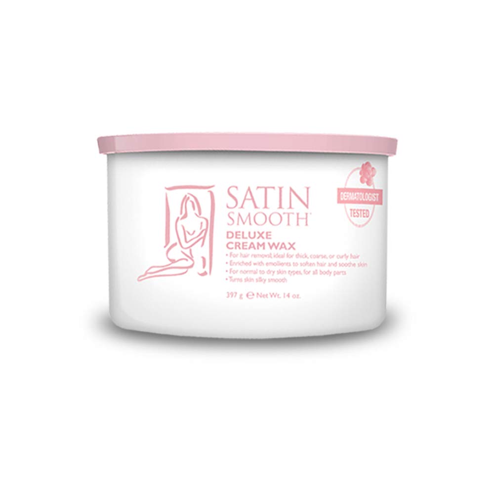 SATIN SMOOTH Deluxe Cream Wax packaging for at-home professional waxing