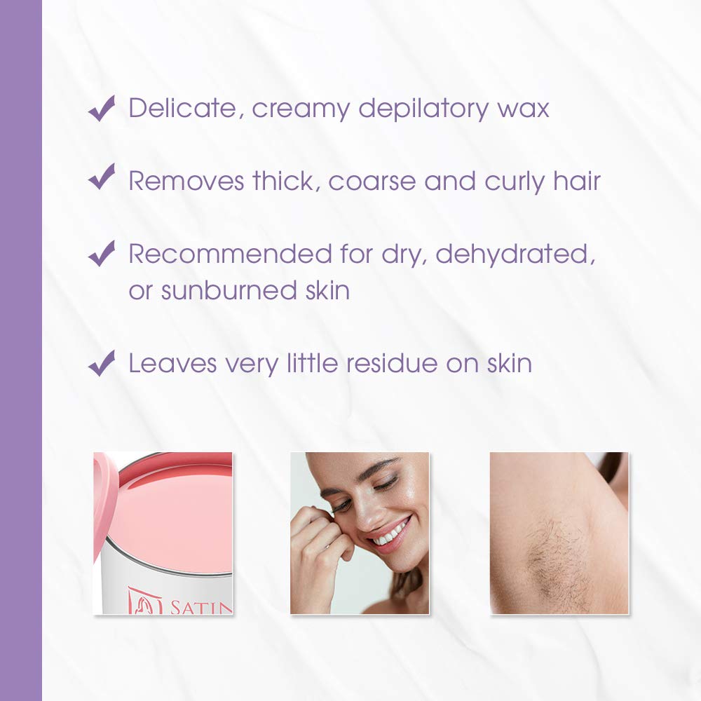 SATIN SMOOTH Deluxe Cream Wax on underarms for sensitive areas