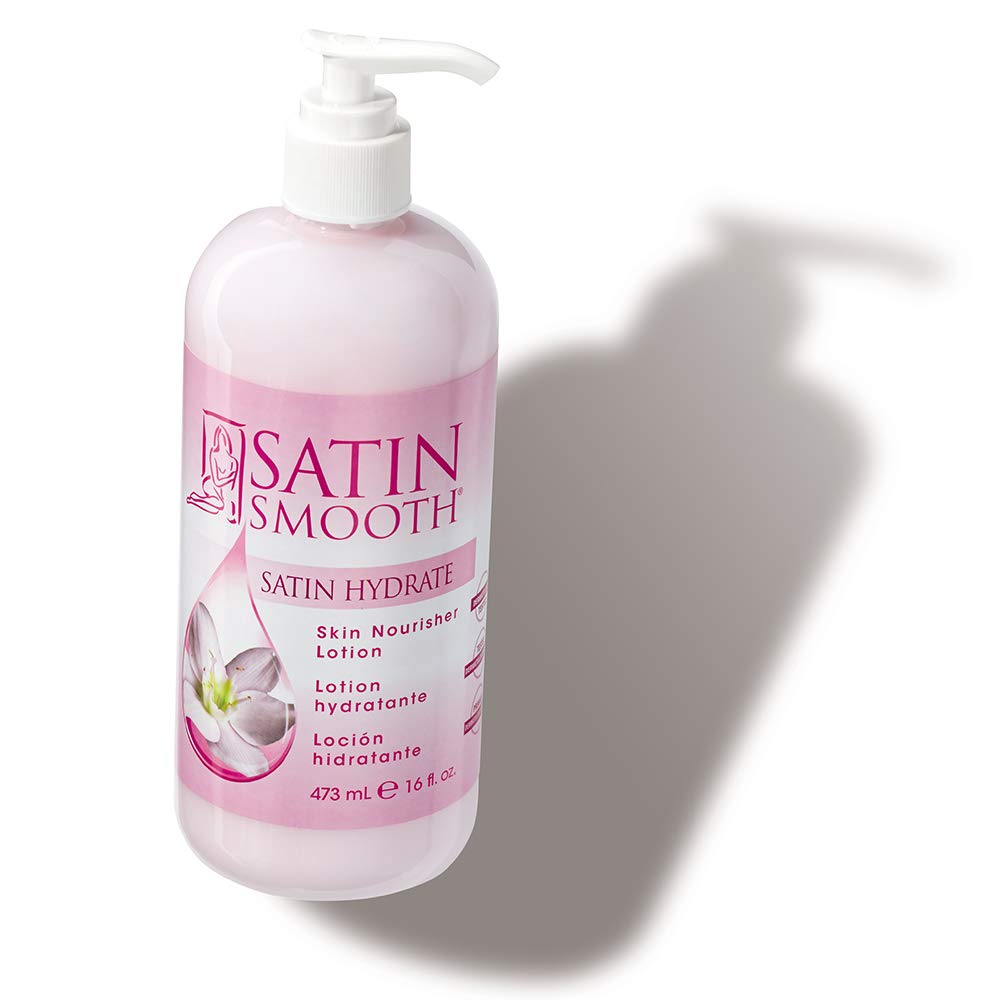SATIN SMOOTH post-wax lotion bottle offering soothing post-wax hydration.