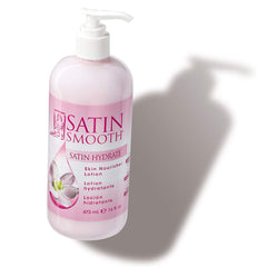 SATIN SMOOTH post-wax lotion bottle offering soothing post-wax hydration.