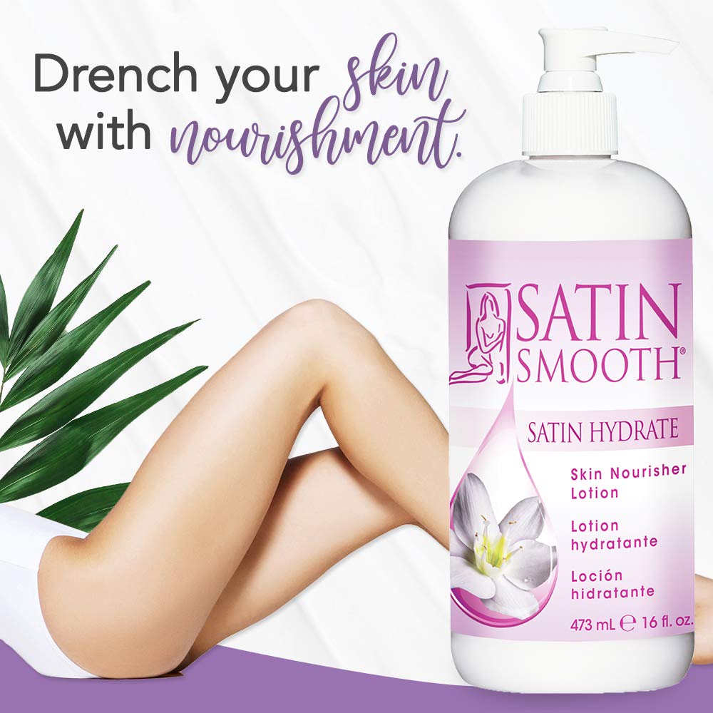 SATIN SMOOTH Skin Nourisher application shows quick absorption for fast-acting hydration.
