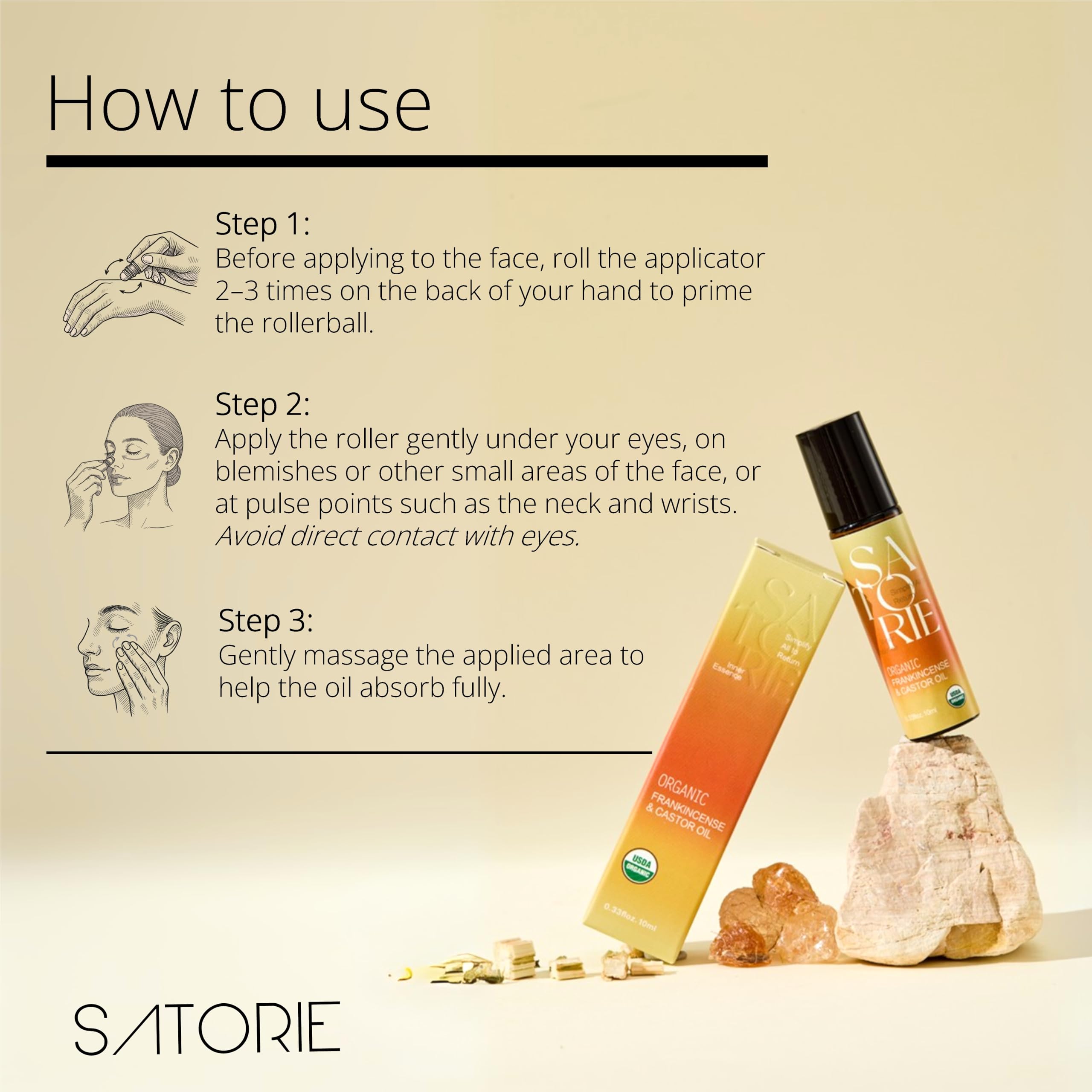 Satorie Travel-friendly packaging for on-the-go touch-ups.