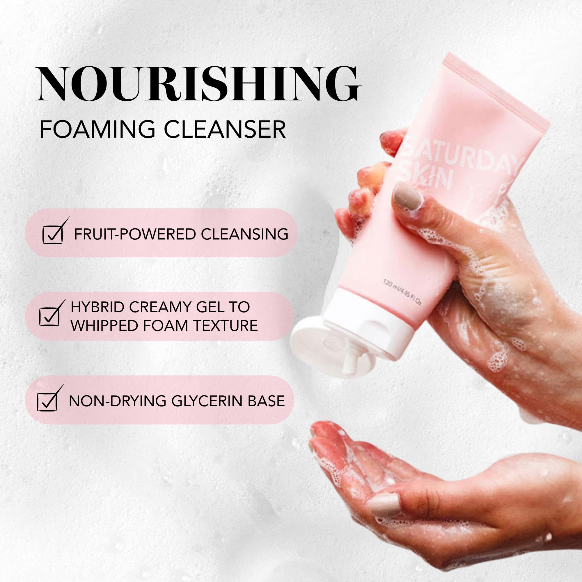 Saturday Skin Face Cleanser apple-peach-avocado-ingredients view notes vitamins and antioxidants