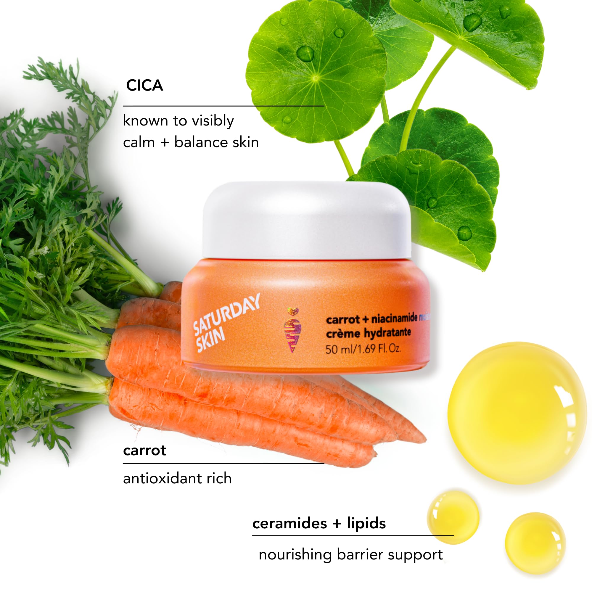 Saturday Skin daily routine shot showing morning use for dryness relief.
