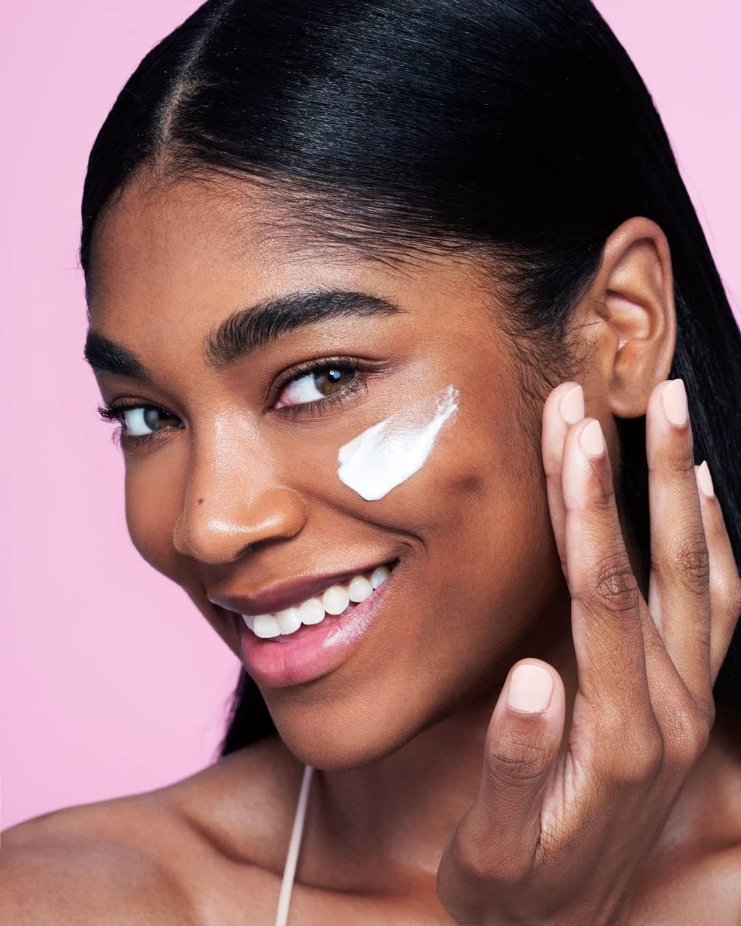Saturday Skin Pretty Pop application motion demonstrates gentle outward circular massage