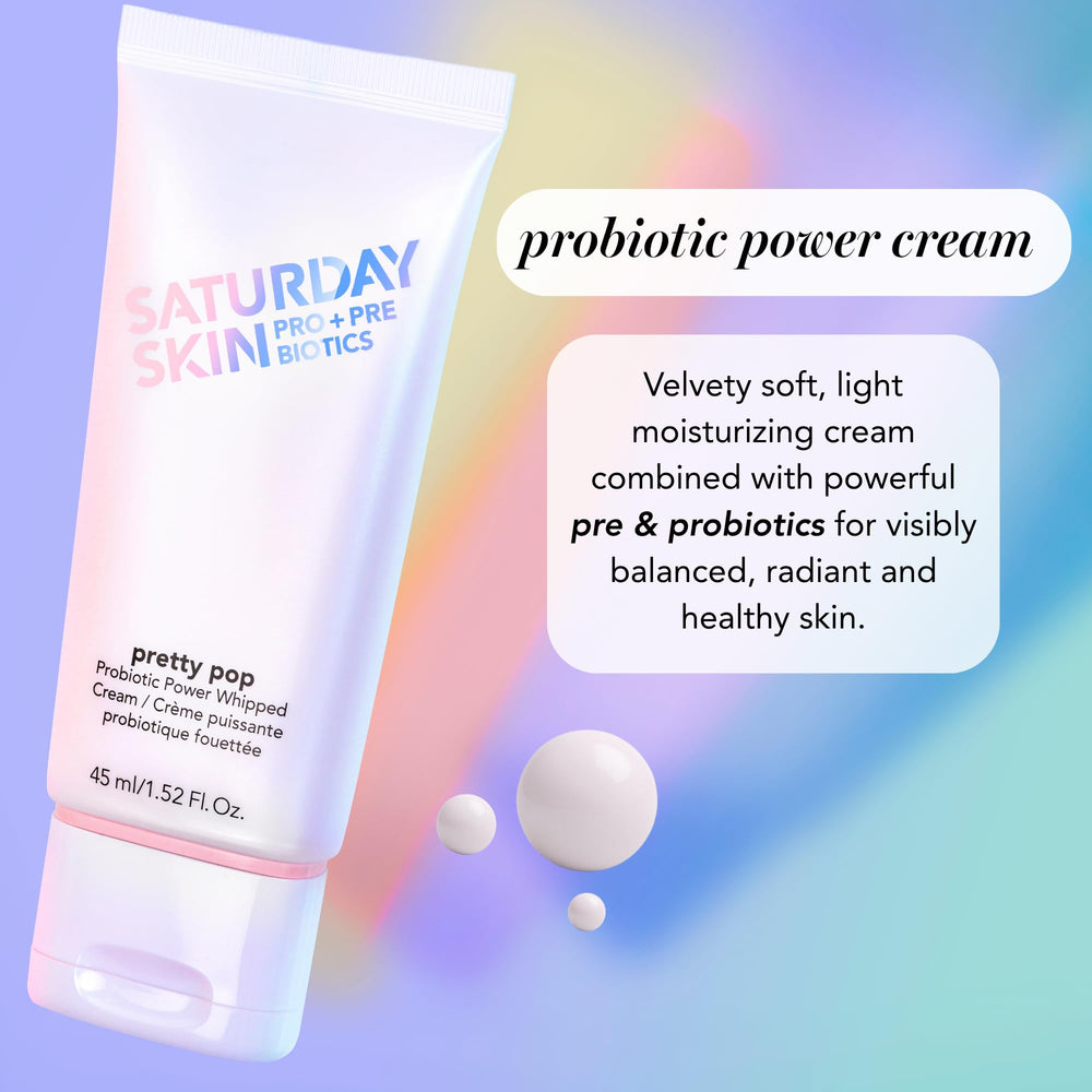 Saturday Skin Pretty Pop probiotics ingredients highlight for balanced skin support