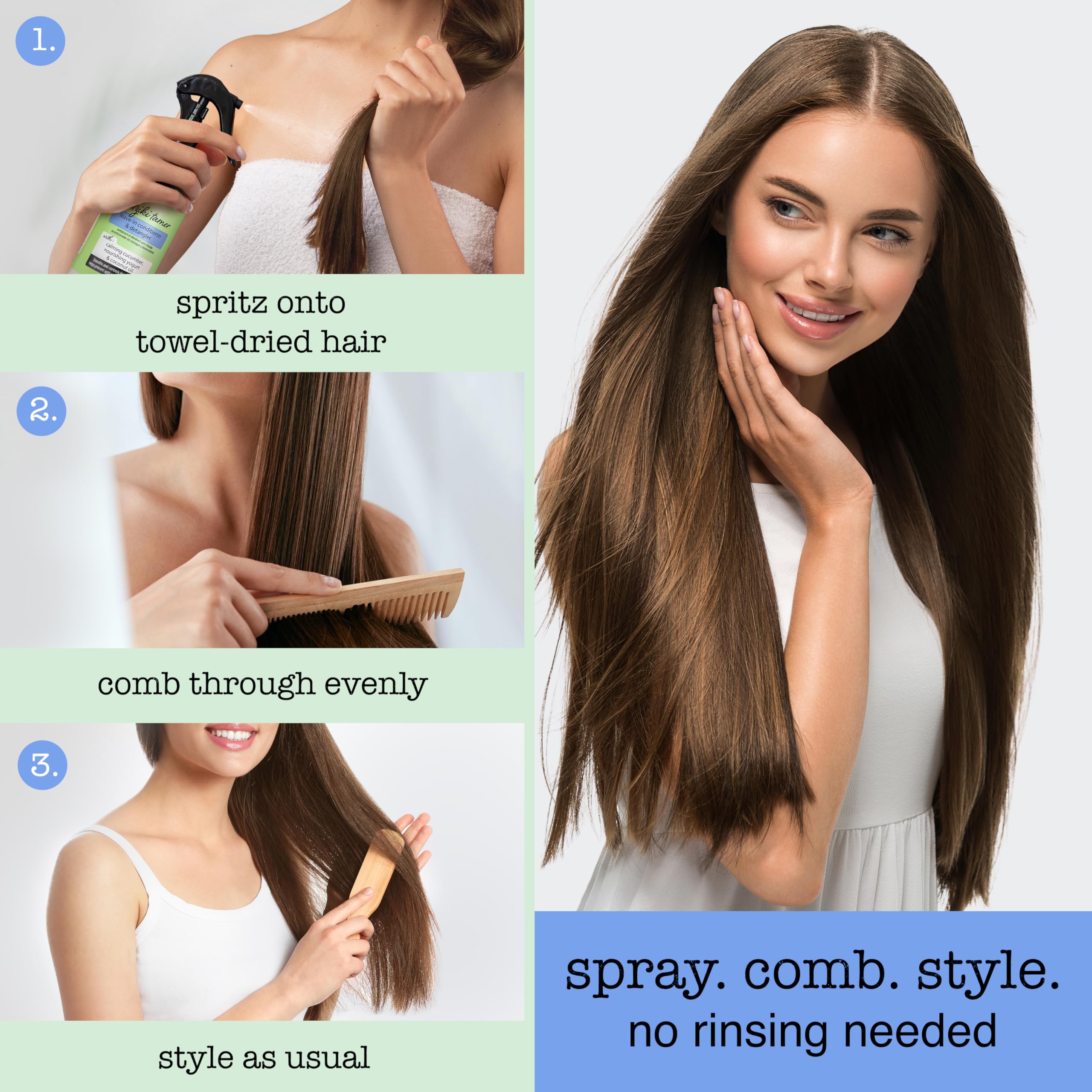 SAUCE BEAUTY flyaway control for smooth hair day.