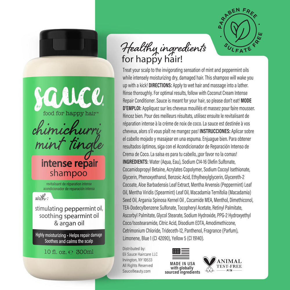SAUCE Beauty Intense Repair Champu resultado: cabello suave, brillo y aspecto saludable.