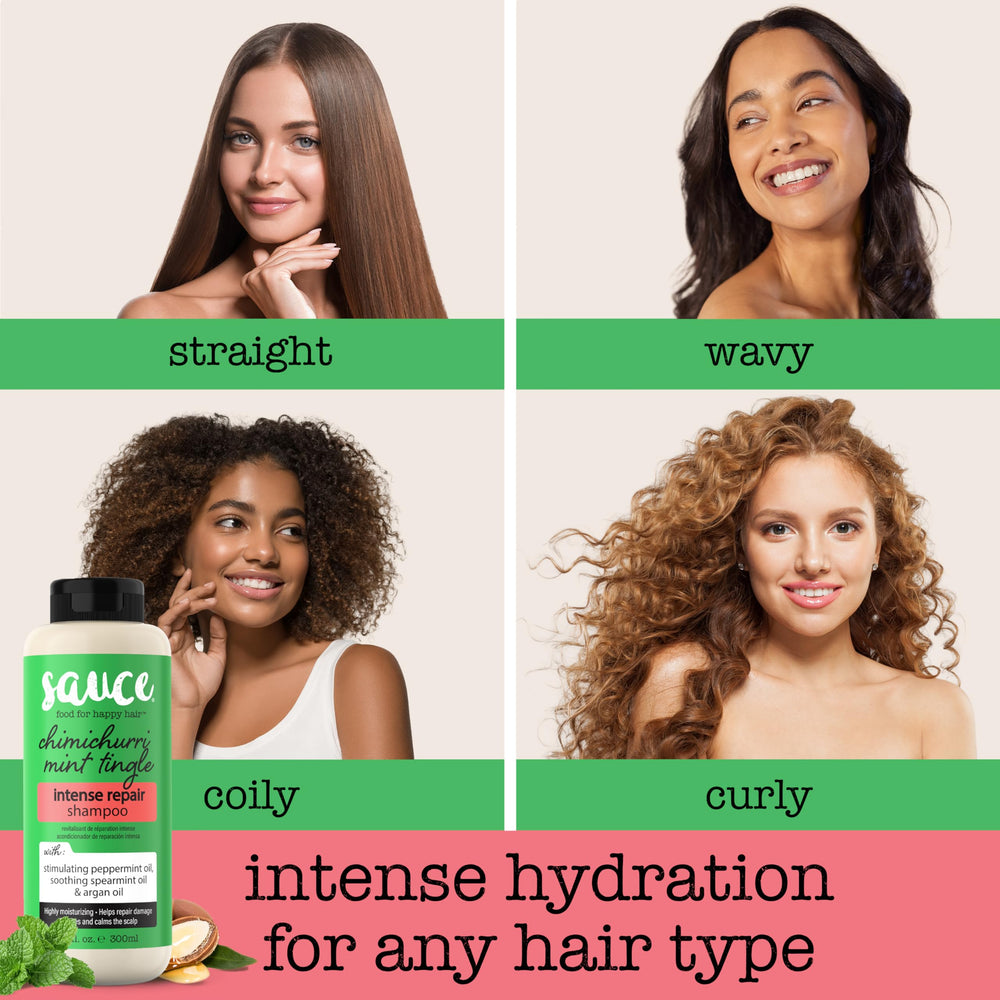 Sauce Beauty Intense Repair Shampoo scalp soothing with spearmint oil