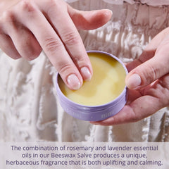 Savannah Bee Original Beeswax Salve hand application for deep moisture on dry hands.