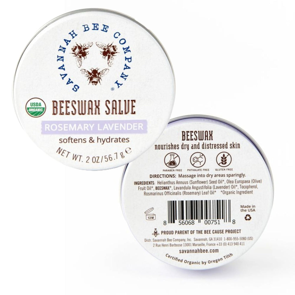 Savannah Bee Original Beeswax Salve packaging display suggesting gift-ready skincare solution.