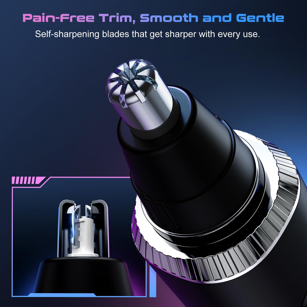 Savilab Nose Trimmer dual-edge blades close-up for precise trimming.