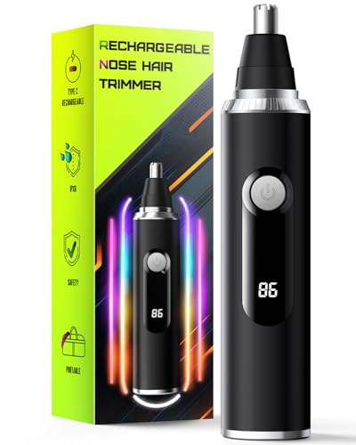 Savilab Nose Trimmer with LED display for easy battery monitoring during daily grooming.