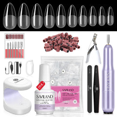 SAVILAND almond nail tips: 500-piece pack for natural-looking extensions