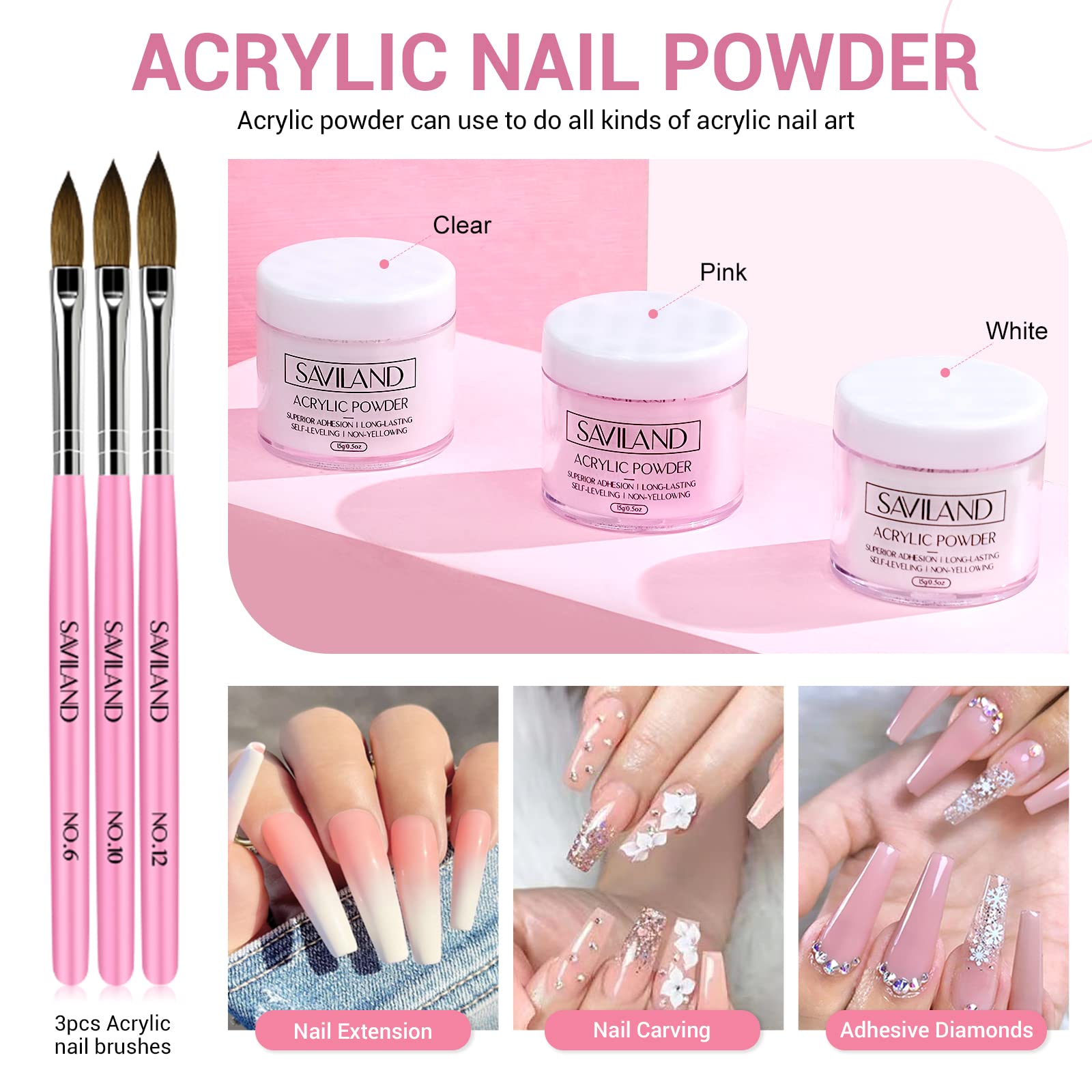 SAVILAND 6-in-1 nail glue gel provides versatile application options