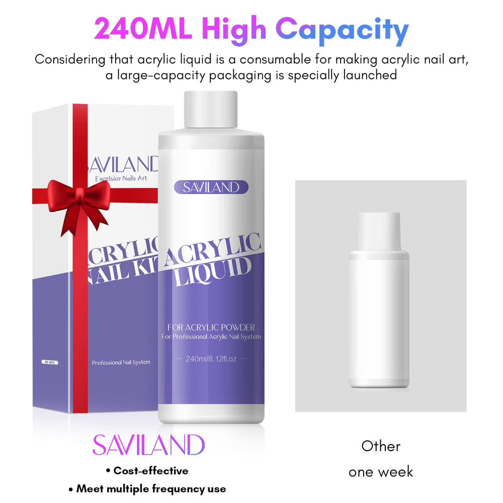 SAVILAND acrylic nail art with extension demonstrates wear-resistant, glossy finish