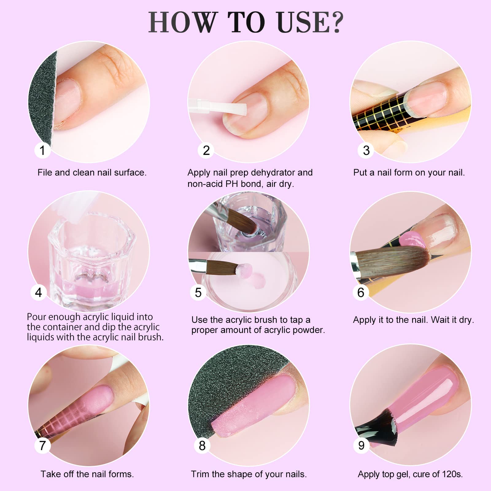 Saviland acrylic liquid home DIY setup ideal for nail enthusiasts.