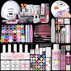 SAVILAND acrylic nail kit beginners setup for at-home practice and quick-start
