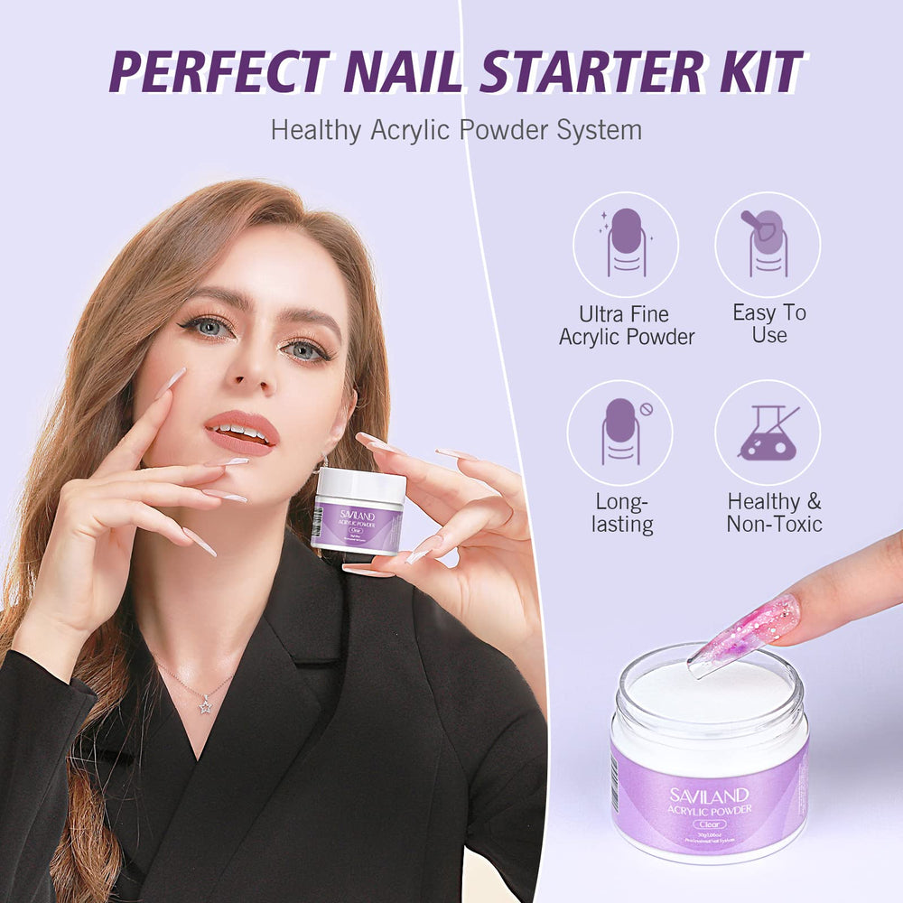 SAVILAND brush lets you sculpt precise extensions for a smooth, durable finish.