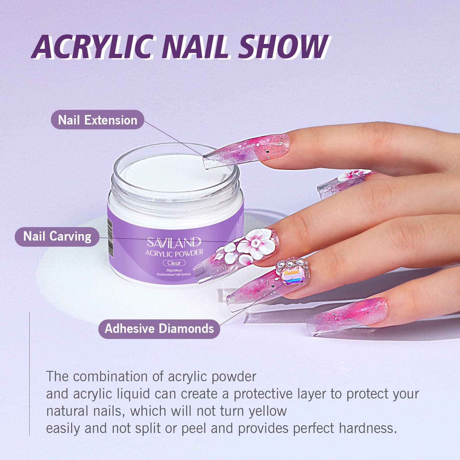 SAVILAND nail file aids shaping for a clean, salon-ready edge.