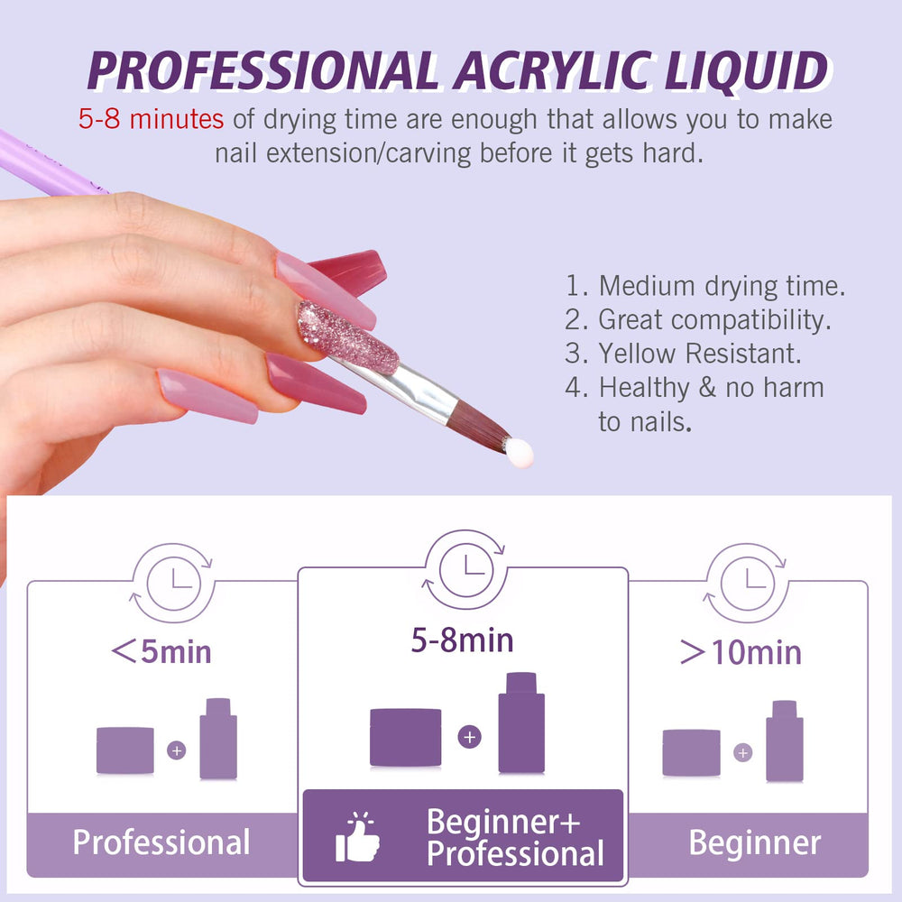 SAVILAND liquid monomer supports smooth application with low odor and castor oil for nails.