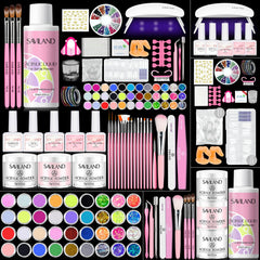 SAVILAND all-in-one nail kit setup for beginner-friendly home manicure