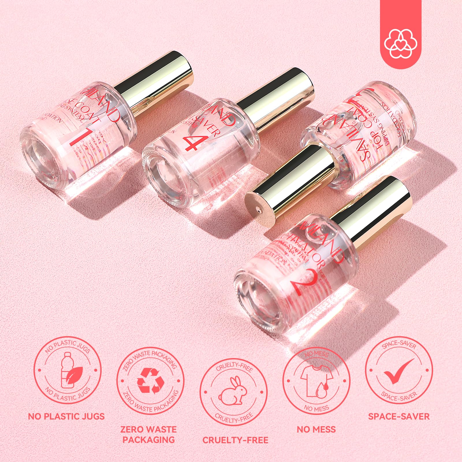 SAVILAND base coat bottle provides durable nail foundation