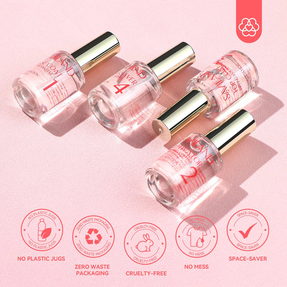 SAVILAND base coat bottle provides durable nail foundation