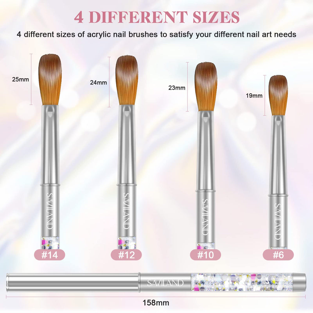 SAVILAND brushes featuring metal stamping for durable, professional results.