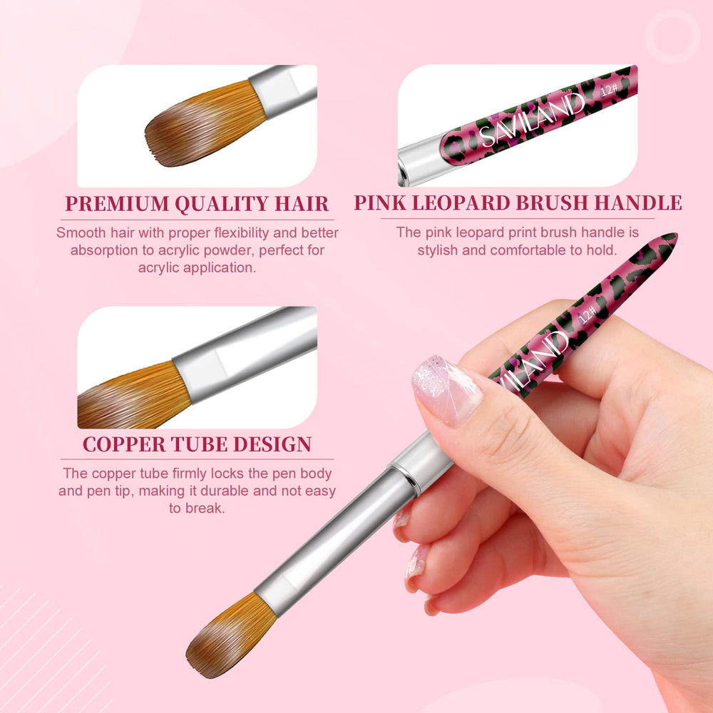 SAVILAND 4-piece brush set in sizes 8-14 for carving and extensions.