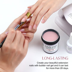 SAVILAND builder gel applying decorations with sequins for nail art