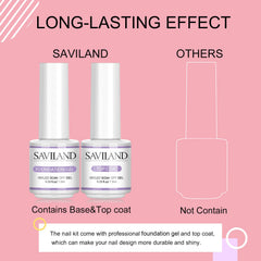 SAVILAND Builder Nail Gel Kit brush for smooth shaping.