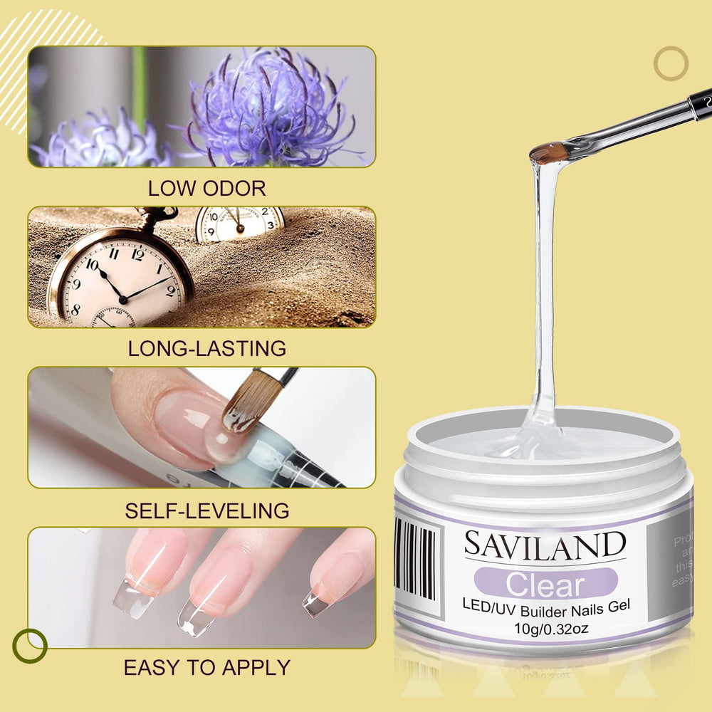 SAVILAND Builder Gel Kit file for clean edges.